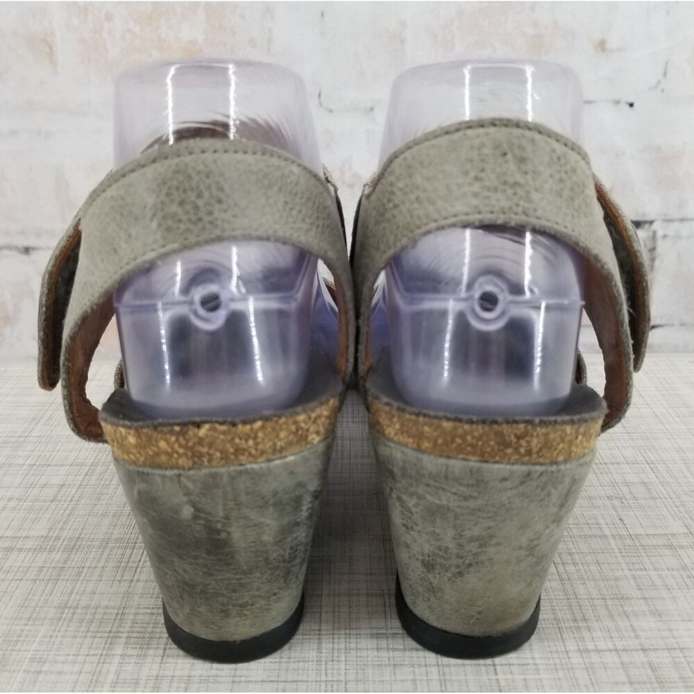 Taos Carousel 2 Grey Wedge Ankle Strap Sandle Women's Size 8/8.5 EU 39 - Picture 4 of 12